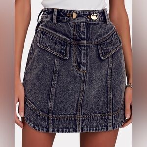 Acler Ledgebrook Denim Mini Skirt